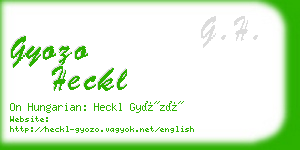 gyozo heckl business card